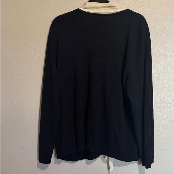 Ralph Lauren Black and Cream silk and cashmere sweater - Picture 4 of 8